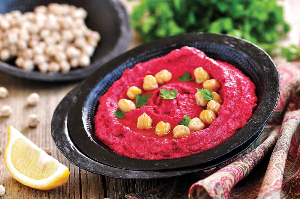 Buraczany hummus. Hummus z buraka