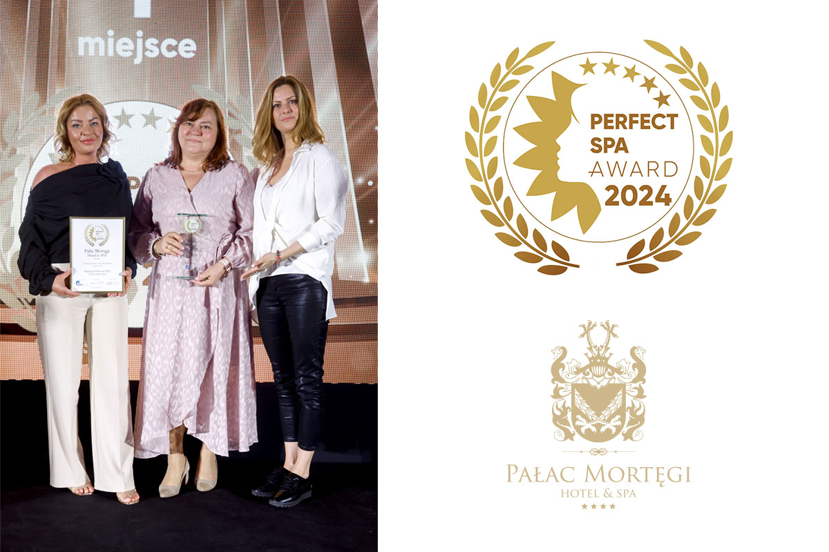 Pałac Mortęgi laureatem konkursu Perfect SPA Awards 2024 w kategorii Najlepsze Pałacowe SPA