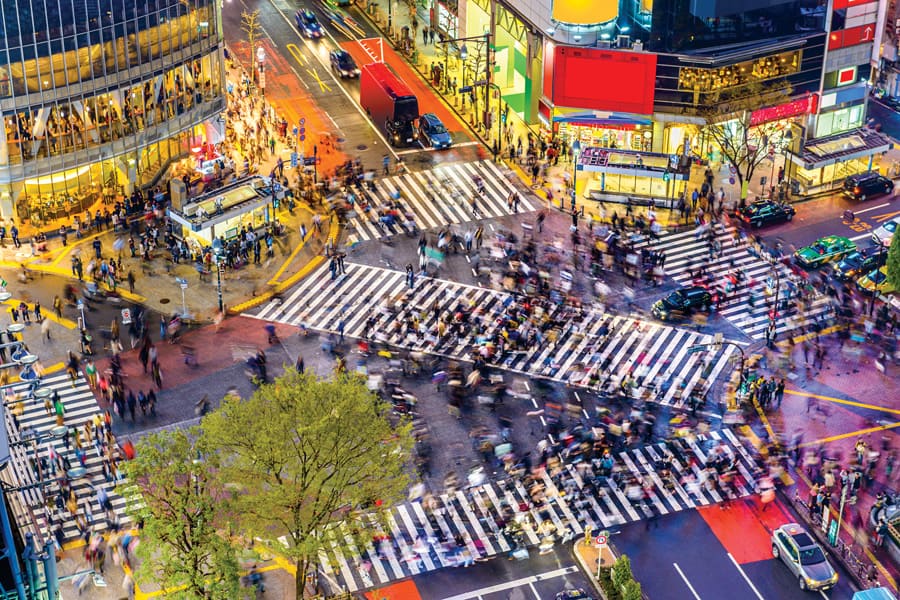 Tokio Ultranowoczesna metropolia Shibuya Crossing