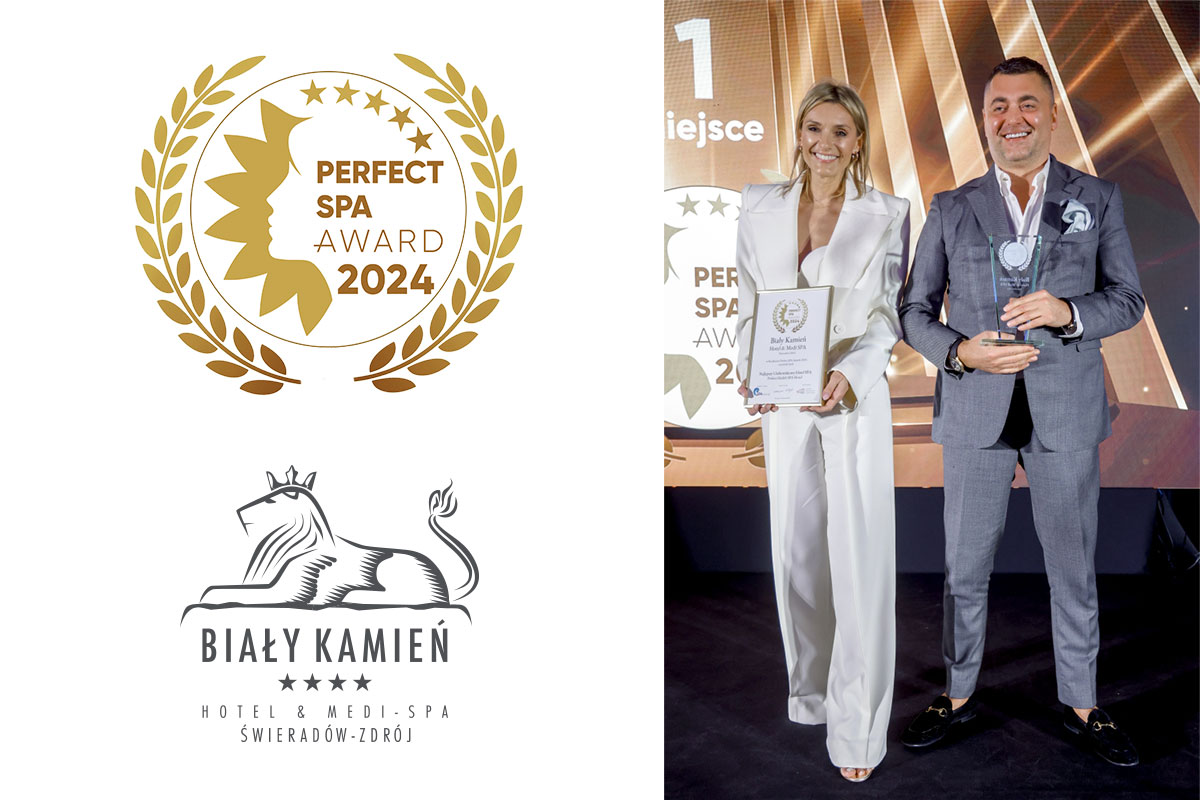 Hotel Biały Kamień laureatem konkursu Perfect SPA Awards 2024 w kategorii Najlepszy Uzdrowiskowy Hotel SPA